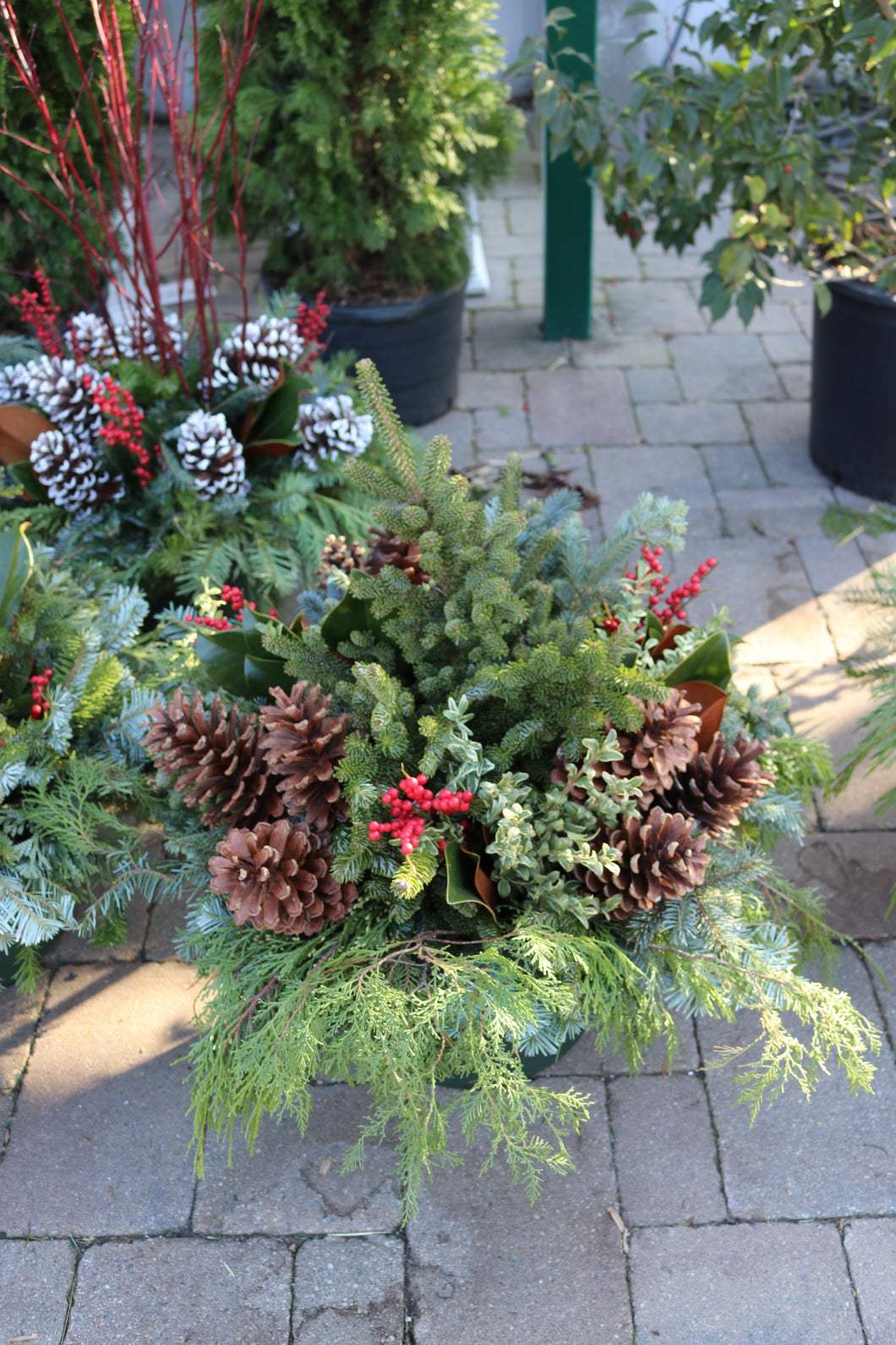 Xmas 14in Mixed Container Liner Forest Elegance