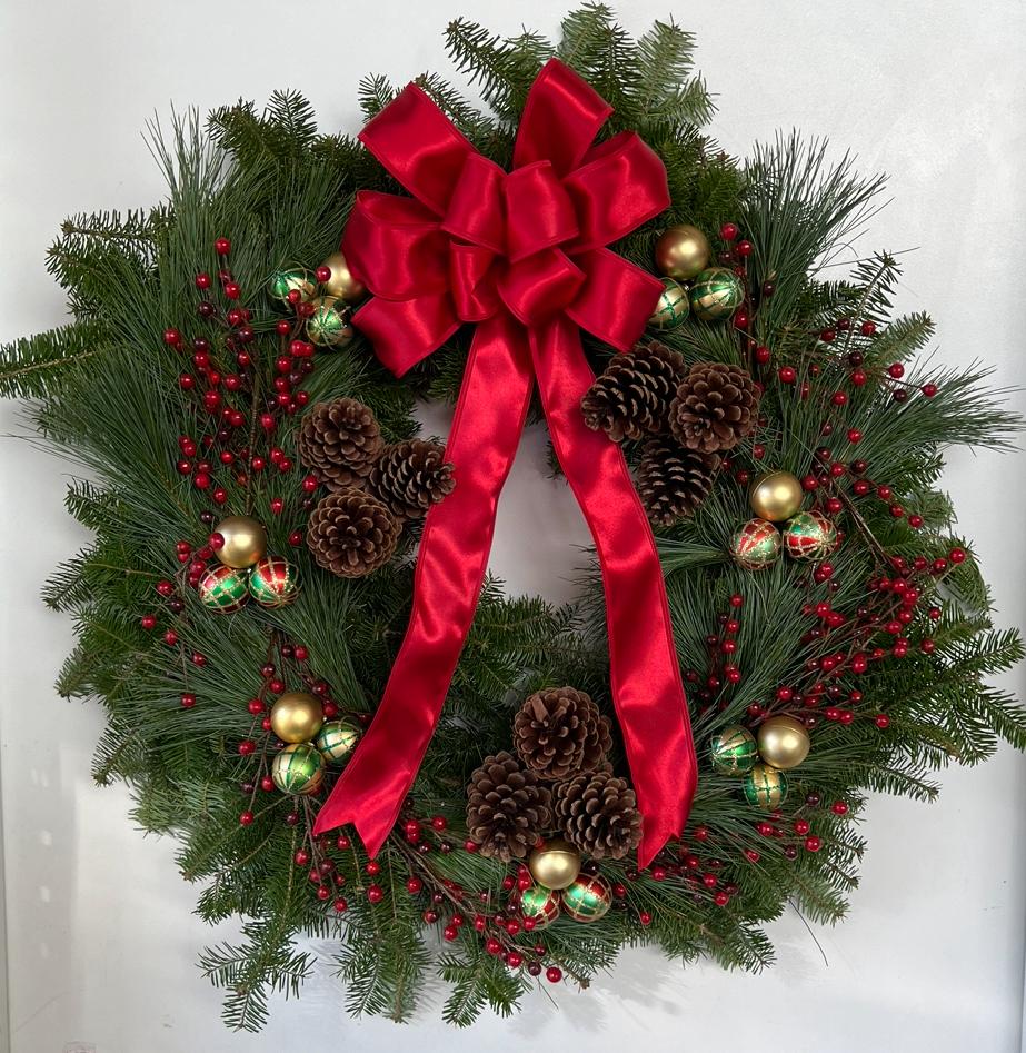Wreath Hand Decorated 24in Charming Traditions