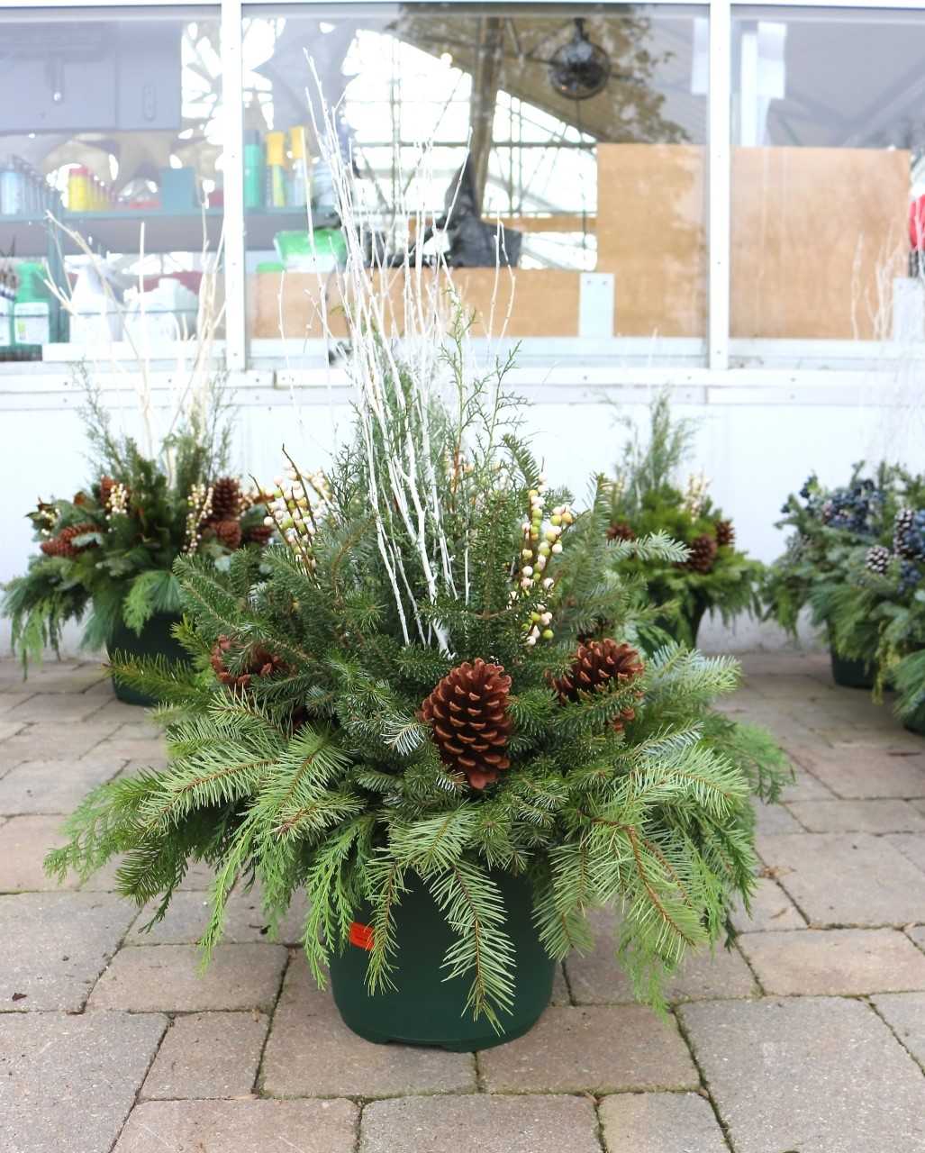 Xmas 14in Mixed Container Liner Winter Wonderland