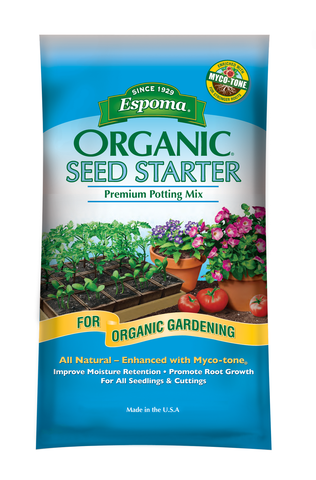 Espoma Organic Seed Starter Potting Mix 16 Quart Bag
