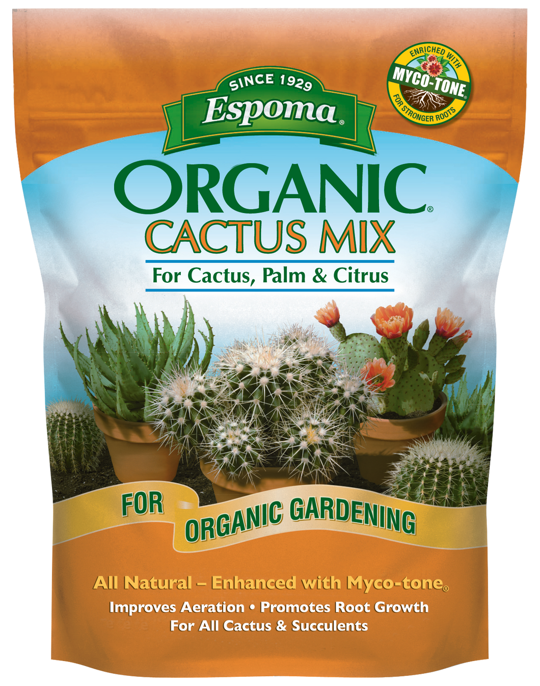 Espoma Organic Cactus & Citrus Potting Mix 8 Quart Bag