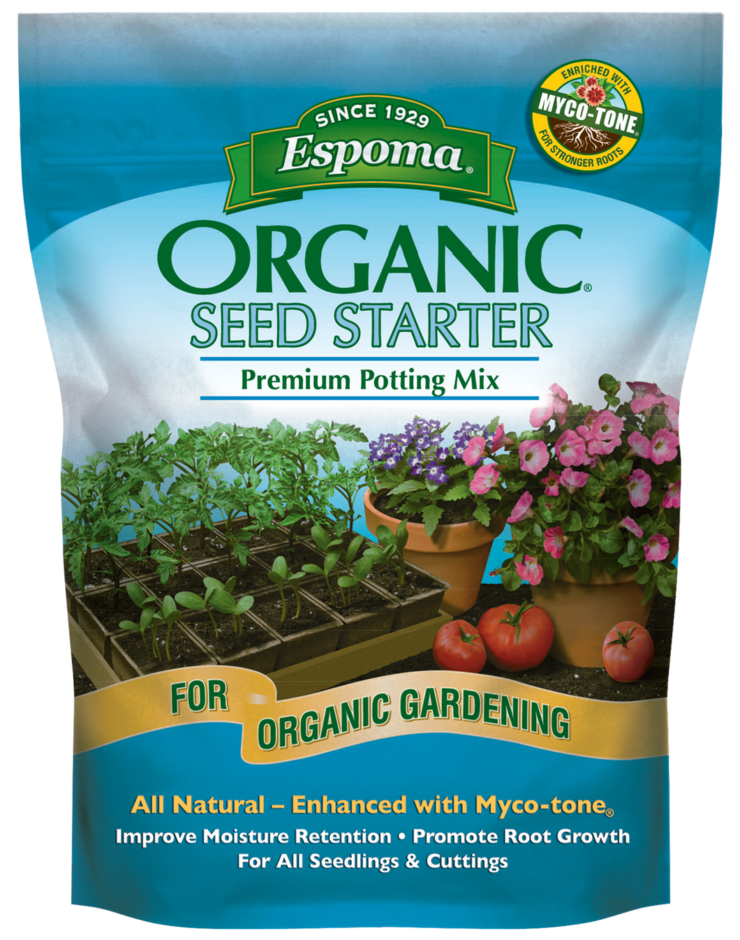 Espoma Organic Seed Starter Potting Mix 8 Quart Bag